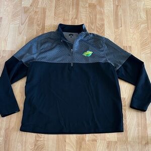 Storm Creek Minnesota Wilds Hockey Black and Gray Quarter-Zip Pullover size 3XL
